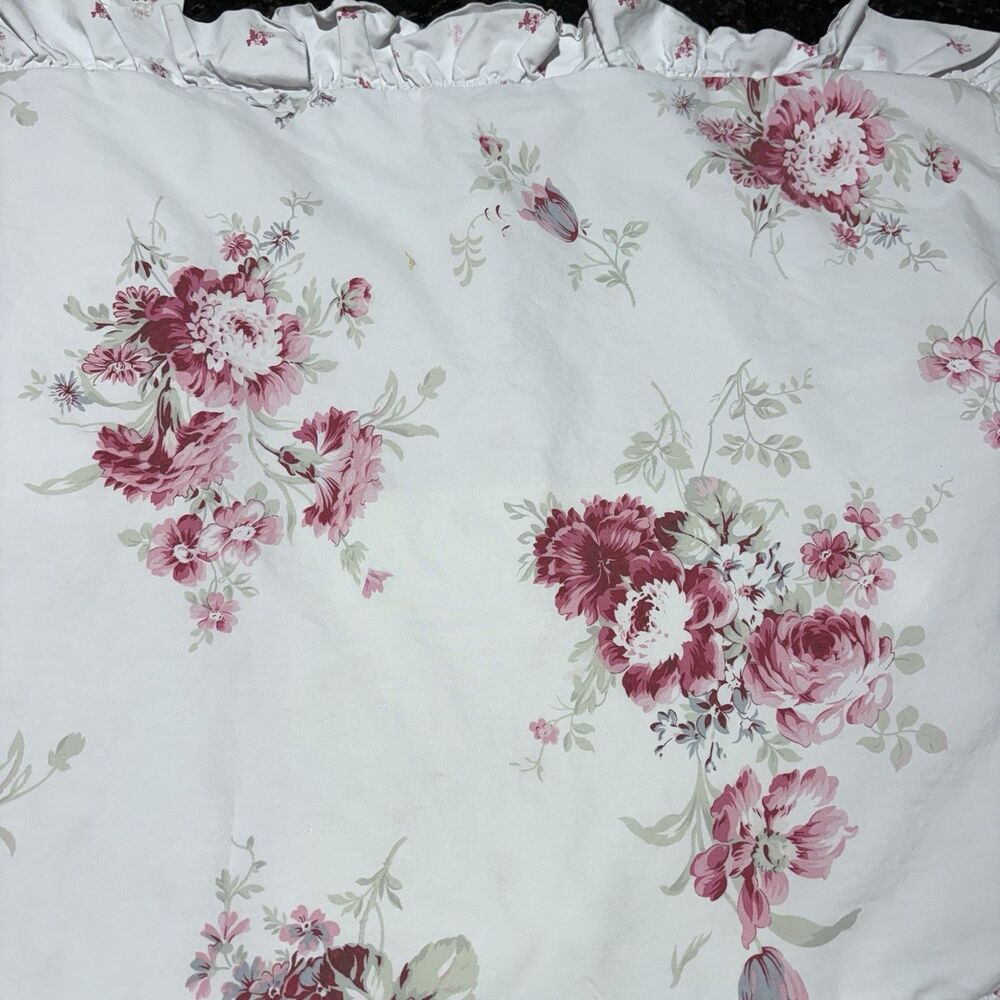 (2) Simply Shabby Chic Floral King Pillow Shams Ruffle RACHEL  ASHWELL Cottage